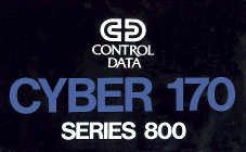 Plate from a CYBER 170 series 800 system